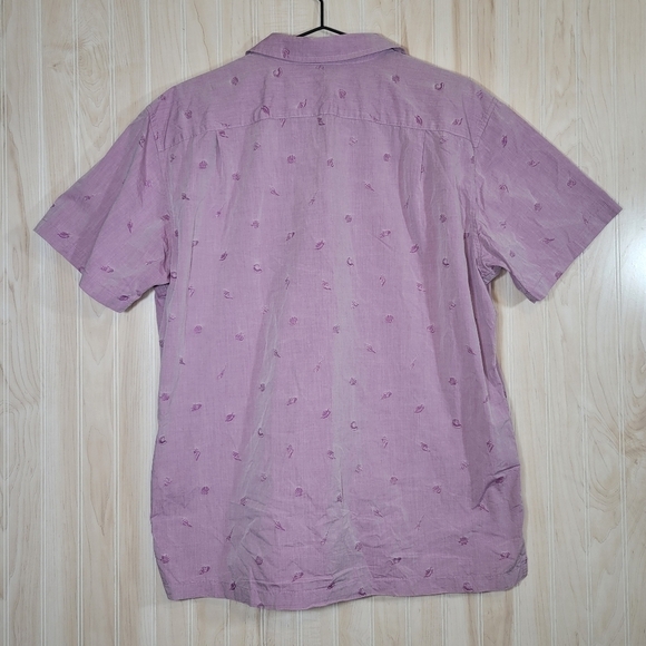 Tori Richard Men Short Sleeve Cotton Aloha Shirt Sea Shell Sz Lg - Picture 4 of 6